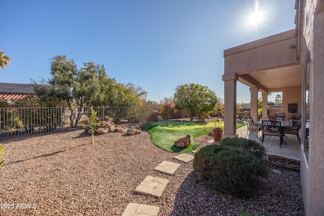 view of yard with a patio area