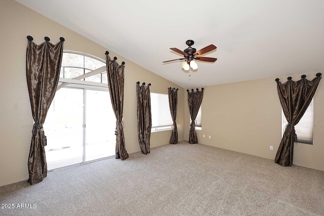 14833 S 14th Pl, Phoenix, AZ 85048 - unfurnished room featuring carpet floors, a ceiling fan, and vaulted ceiling