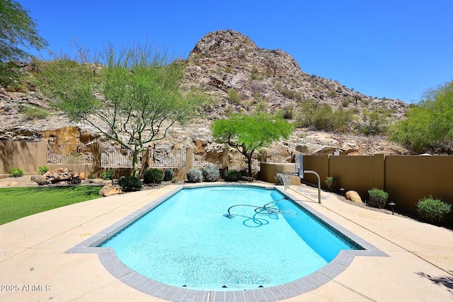 14833 S 14th Pl, Phoenix, AZ 85048 - view of pool with a fenced in pool, a fenced backyard, and a patio area