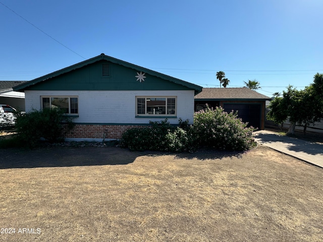 exterior space featuring a garage