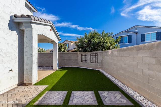 view of yard featuring a patio