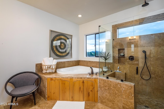 30020 N 63rd St, Cave Creek, AZ 85331 - bathroom featuring a walk in shower and a garden tub