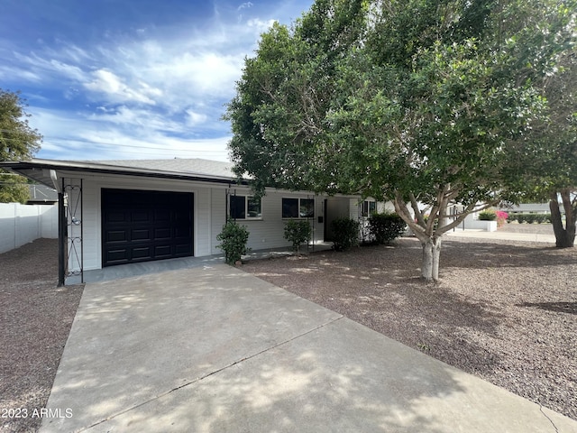 view of front of home featuring a garage