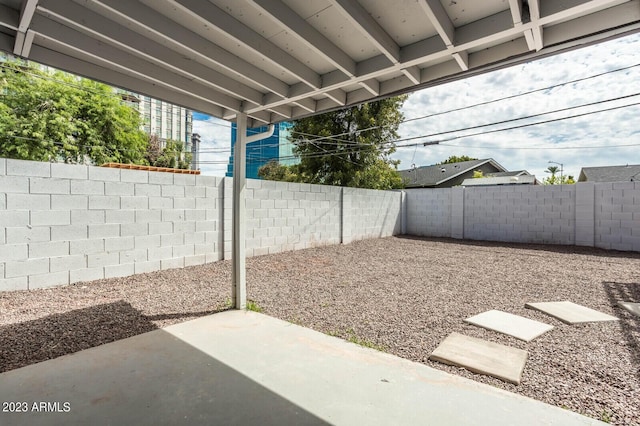 view of yard featuring a patio area