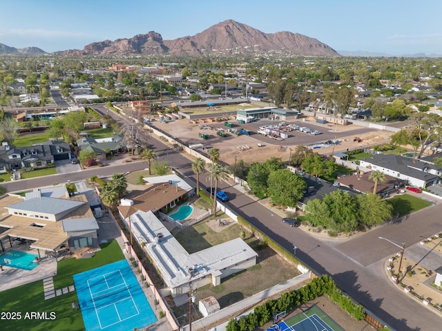 4461 E Flower St, Phoenix, AZ 85018 - bird's eye view of a pool and a mountainous background