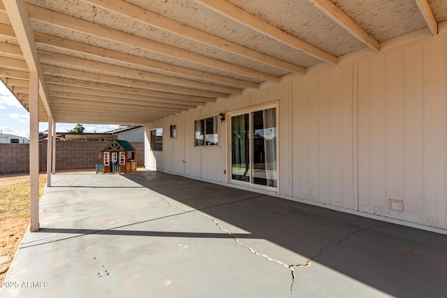 view of patio / terrace with fence