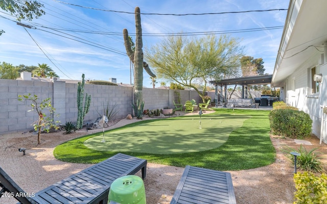 view of yard with a patio