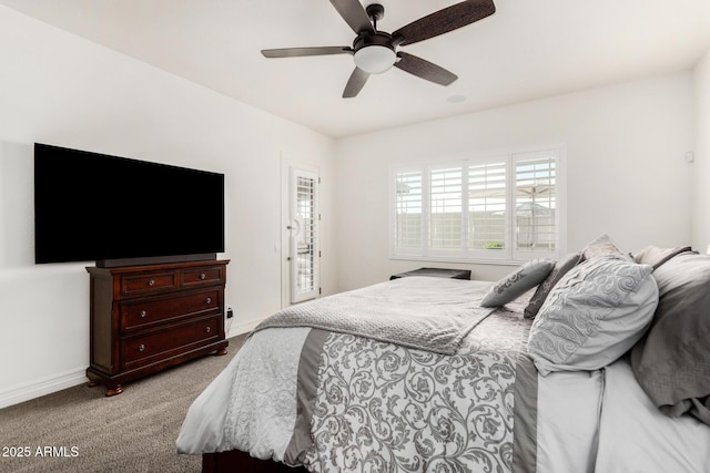 2052 E Scorpio Pl, Chandler, AZ 85249 - bedroom with carpet, a ceiling fan, and baseboards