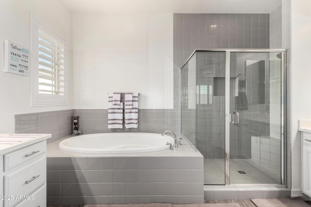 2052 E Scorpio Pl, Chandler, AZ 85249 - full bath with vanity, a garden tub, and a stall shower