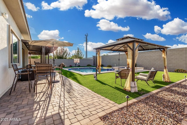 2052 E Scorpio Pl, Chandler, AZ 85249 - view of patio / terrace with a gazebo and outdoor dining area