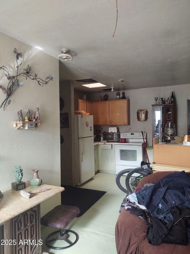 kitchen featuring white appliances