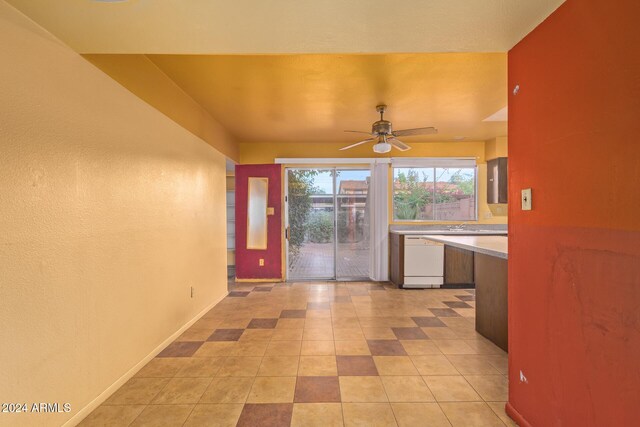 6120 N 30th Ave, Phoenix, AZ 85017 - interior space with ceiling fan, baseboards, and light tile patterned floors