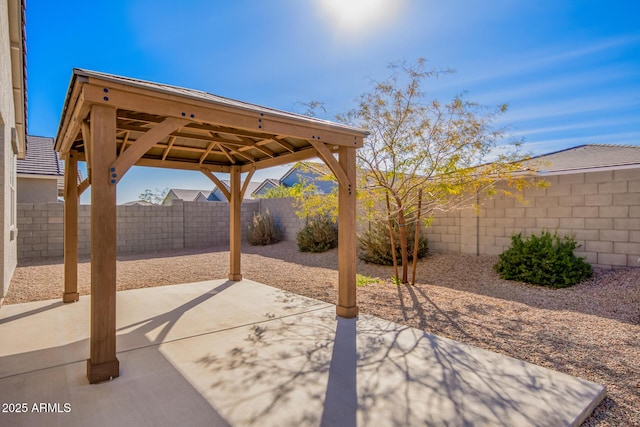 view of patio / terrace with a fenced backyard