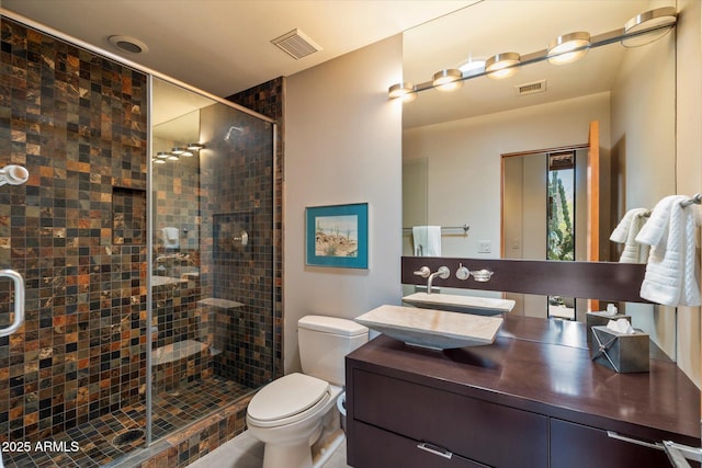 3120 Arroyo Hondo, Carefree, AZ 85377 - bathroom featuring vanity, a shower stall, and visible vents