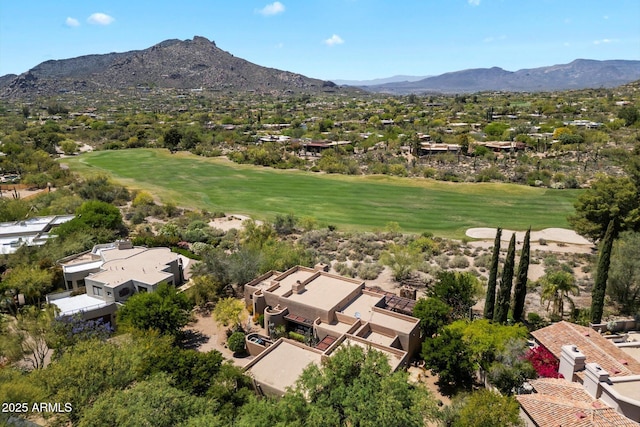 3120 Arroyo Hondo, Carefree, AZ 85377 - birds eye view of property with a mountain view, view of golf course, and a residential view