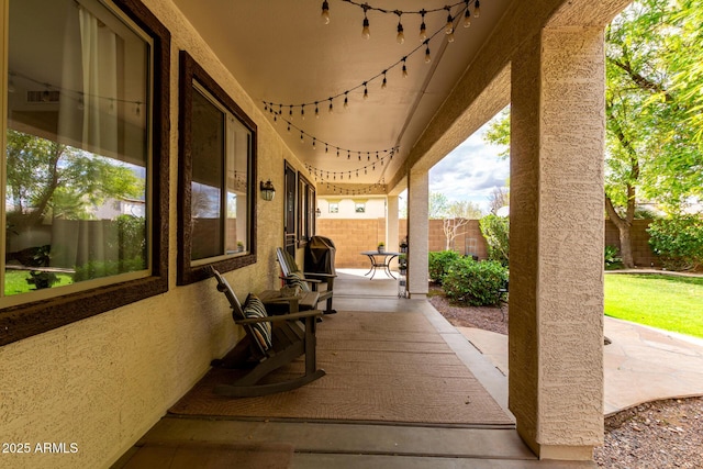 view of patio / terrace featuring a fenced backyard