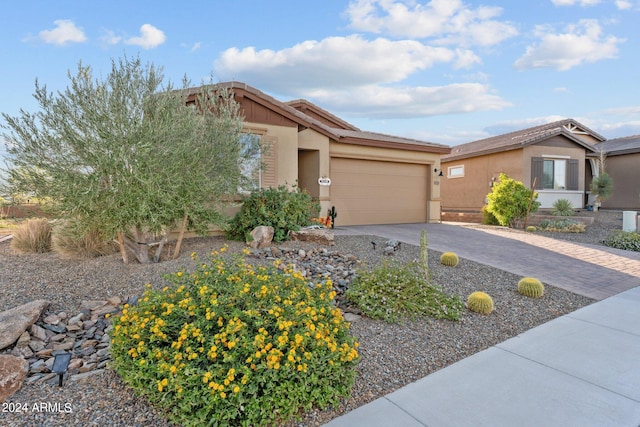 view of front of house featuring a garage