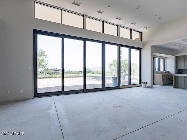 unfurnished living room with a wealth of natural light