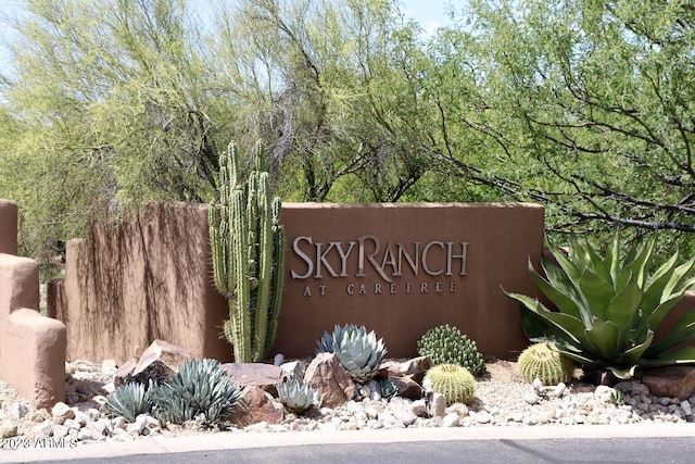 view of community sign