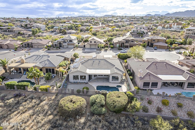 aerial view featuring a residential view