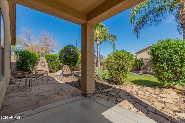 view of patio / terrace featuring a fenced backyard