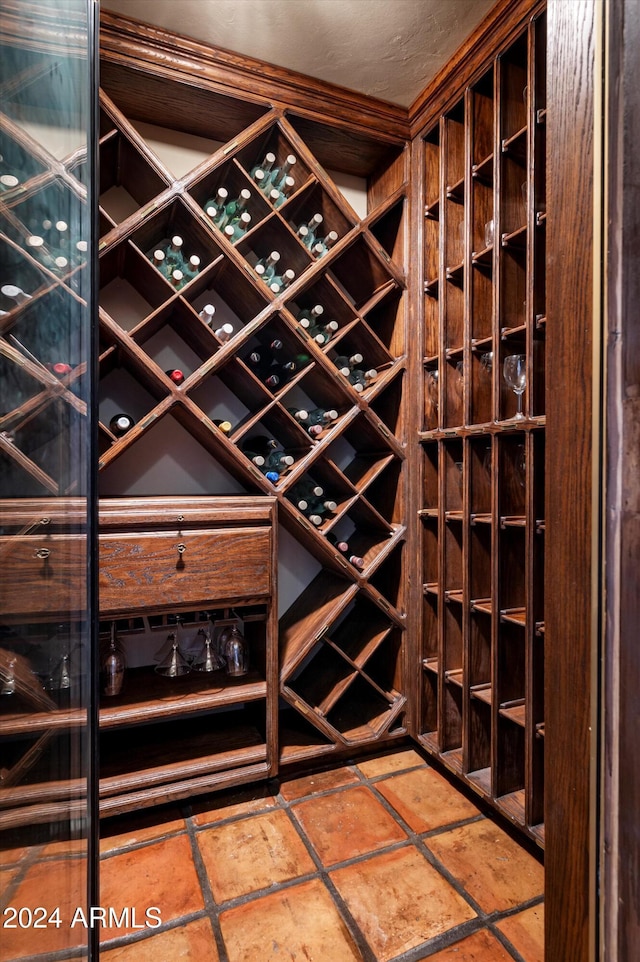 view of wine room