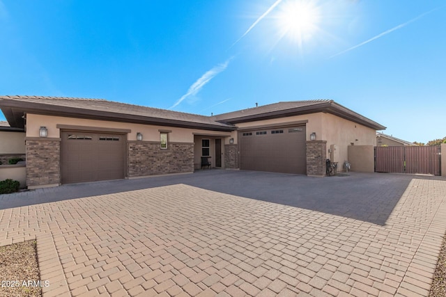 view of front of home featuring a garage