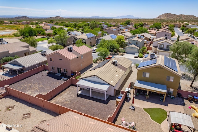 bird's eye view with a mountain view