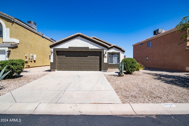 view of front of home featuring a garage