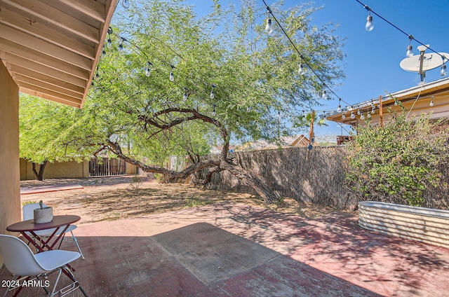view of patio featuring a fenced backyard