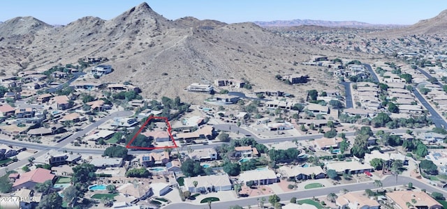 view of mountain feature featuring a residential view