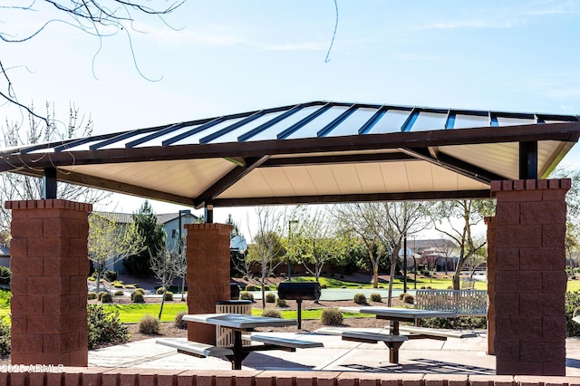 surrounding community with a gazebo