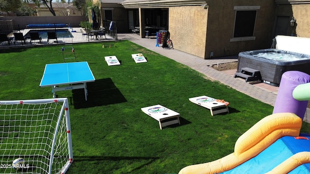 8115 W San Miguel Ave, Glendale, AZ 85303 - view of yard with a patio area, a hot tub, and fence