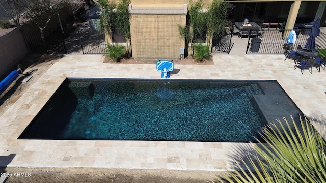 8115 W San Miguel Ave, Glendale, AZ 85303 - view of swimming pool featuring fence, a fenced in pool, and a patio area