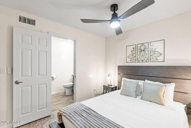 16436 N 64th Pl, Scottsdale, AZ 85254 - bedroom with ensuite bath and ceiling fan