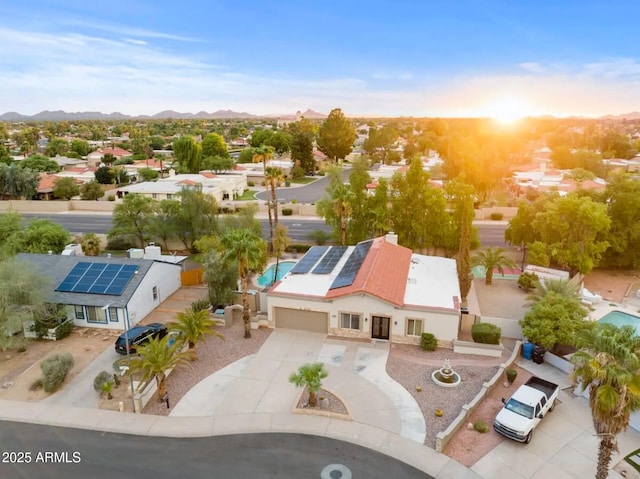 16436 N 64th Pl, Scottsdale, AZ 85254 - aerial perspective of suburban area with a pool area