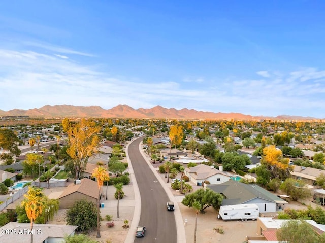 16436 N 64th Pl, Scottsdale, AZ 85254 - aerial perspective of suburban area with a mountain backdrop