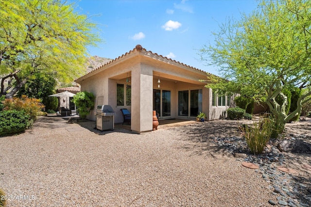 14037 E Coyote Rd, Scottsdale, AZ 85259 - rear view of house with a patio area and stucco siding