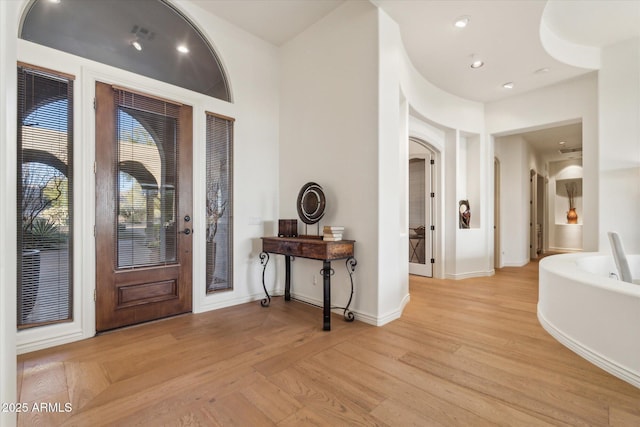 entryway featuring light hardwood / wood-style floors