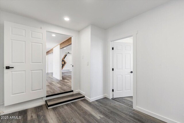 118 S 700th St E, Taylor, AZ 85939 - unfurnished room with dark wood-style flooring, baseboards, and recessed lighting