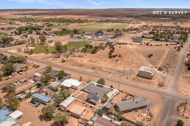 118 S 700th St E, Taylor, AZ 85939 - aerial overview of property's location with property parcel outlined and rural landscape