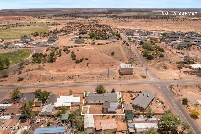 118 S 700th St E, Taylor, AZ 85939 - aerial overview of property's location with property parcel outlined, rural landscape, and a desert landscape