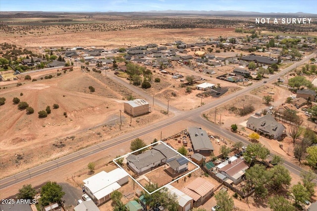 118 S 700th St E, Taylor, AZ 85939 - aerial view of property and surrounding area featuring property parcel outlined, a desert landscape, rural landscape, and nearby suburban area