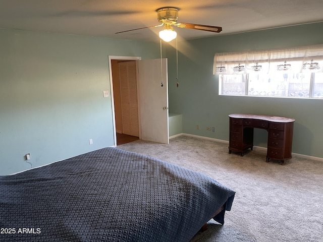 3115 N 26th St, Phoenix, AZ 85016 - unfurnished bedroom with carpet flooring and a ceiling fan