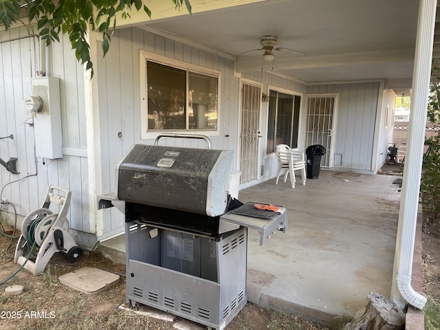3115 N 26th St, Phoenix, AZ 85016 - view of patio featuring ceiling fan and grilling area