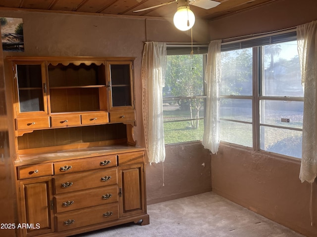 3115 N 26th St, Phoenix, AZ 85016 - unfurnished office featuring light carpet, a ceiling fan, and a textured wall
