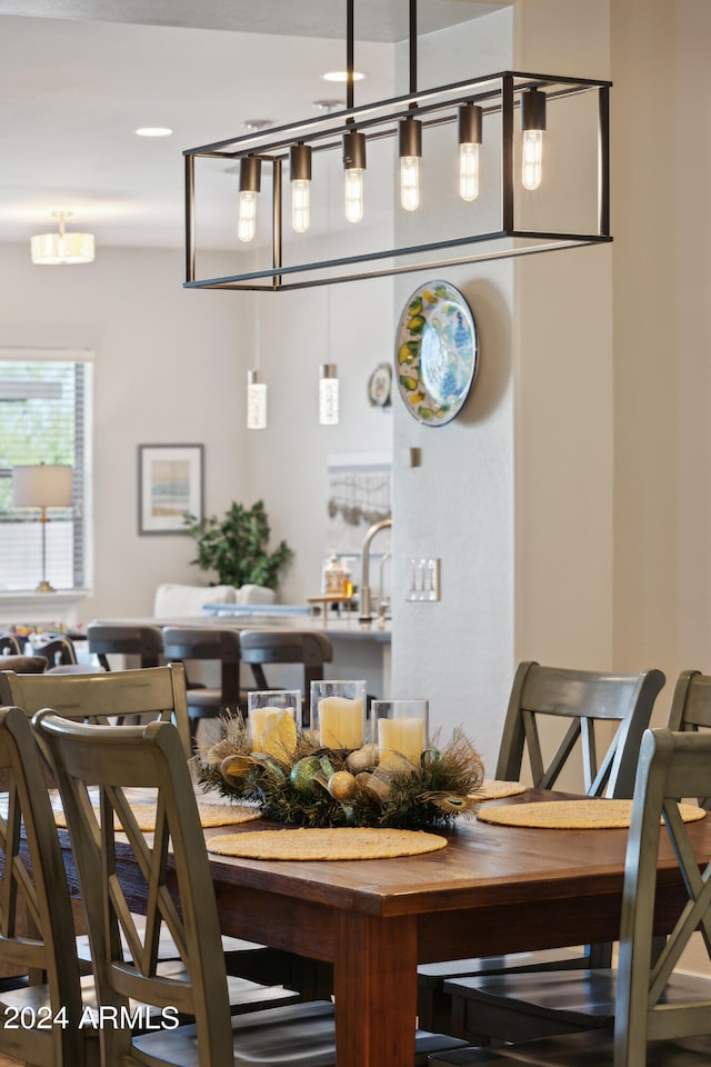 view of dining area