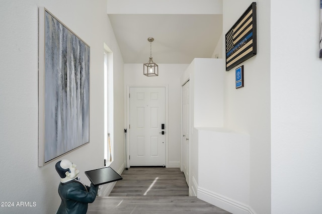 interior space with light wood-type flooring