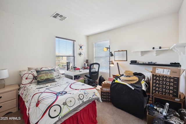 bedroom featuring carpet flooring