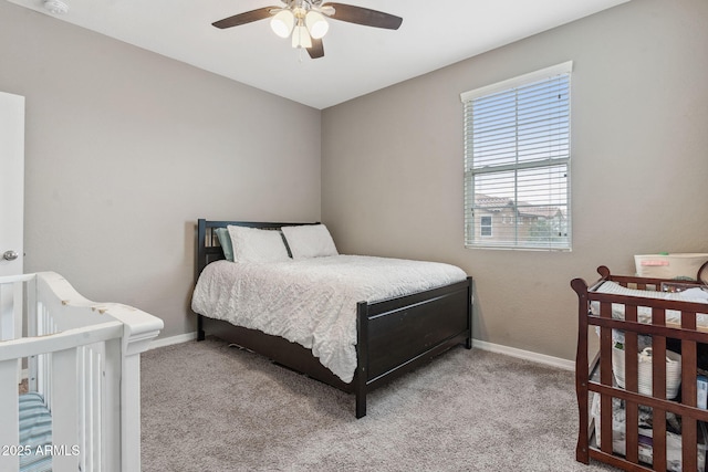 2237 S Jacana Ln, Gilbert, AZ 85295 - carpeted bedroom with baseboards and ceiling fan
